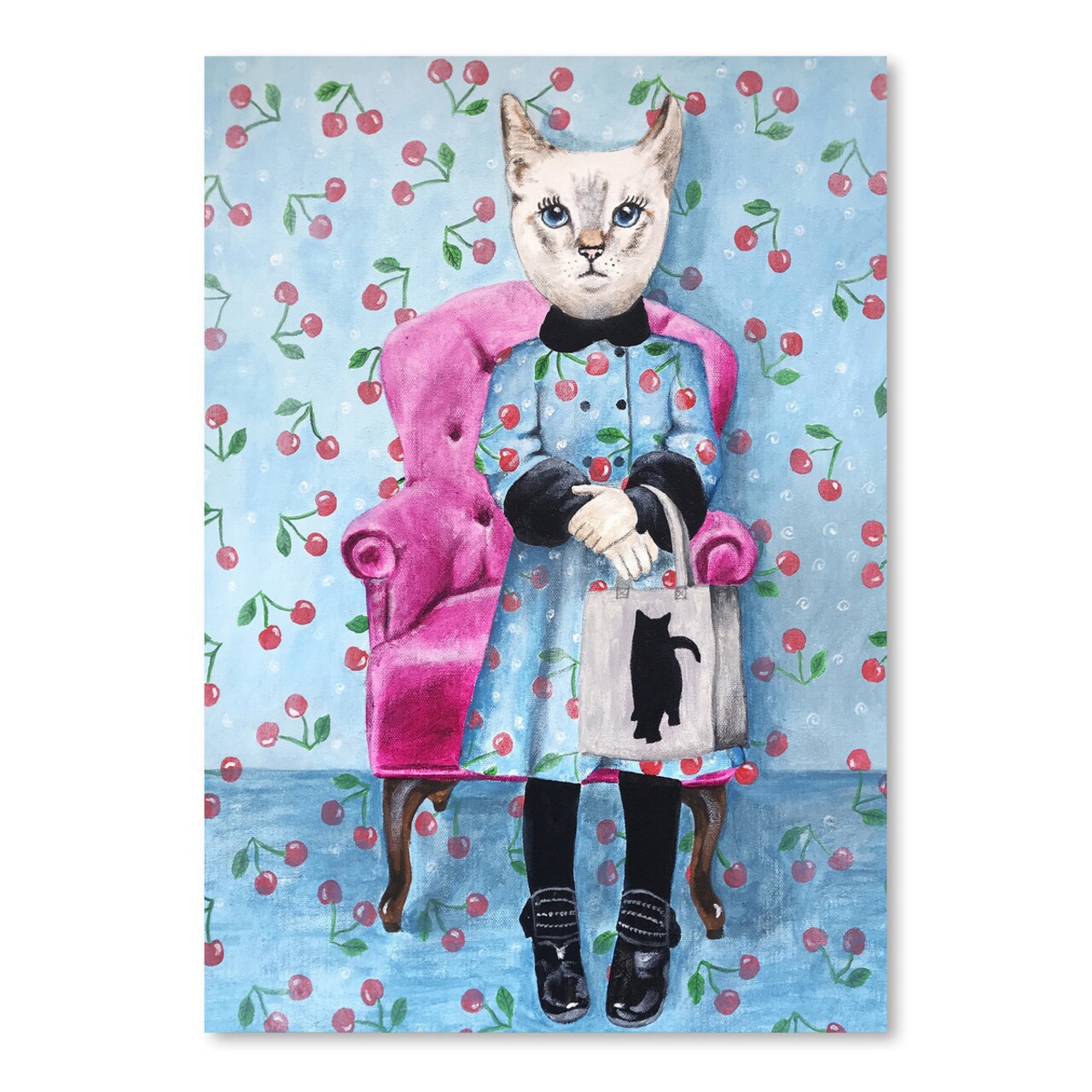 Cat With Cat Bag by Coco De Paris  Poster Art Print - Americanflat